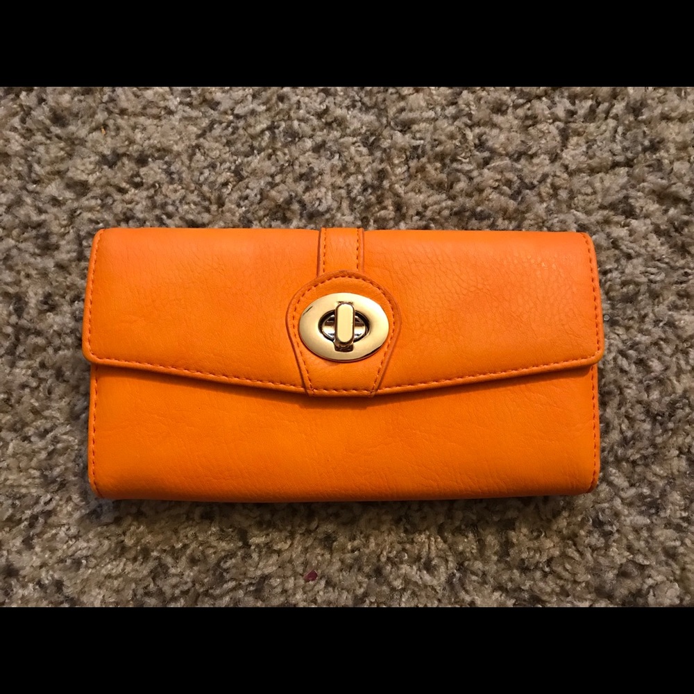 Charming Charlie Bright Orange Wallet